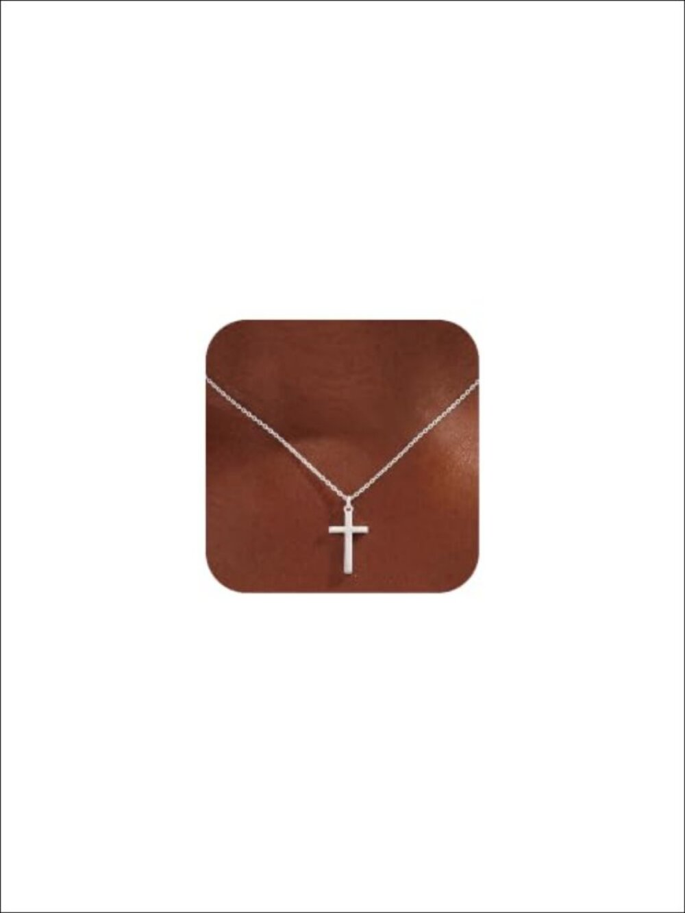 S925 Sterling Silver Cross Necklace Dainty Cable Chain Pendant Religious